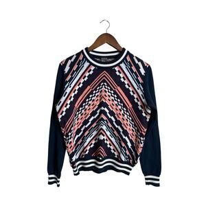 Sweaty Betty Brixton Chevron Sweater Geometric Jacquard Knit Womans Small